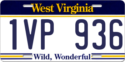 WV license plate 1VP936