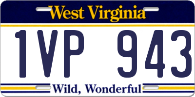 WV license plate 1VP943