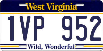 WV license plate 1VP952