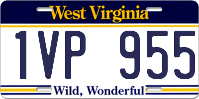 WV license plate 1VP955