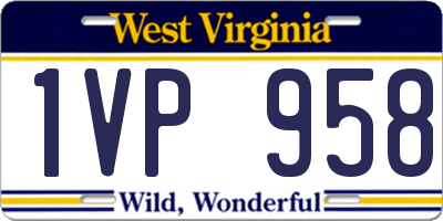WV license plate 1VP958