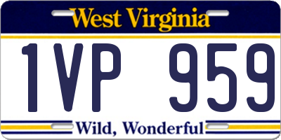 WV license plate 1VP959