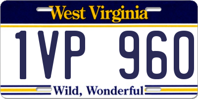 WV license plate 1VP960