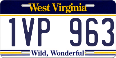 WV license plate 1VP963