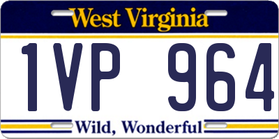 WV license plate 1VP964