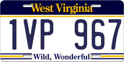 WV license plate 1VP967