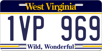 WV license plate 1VP969