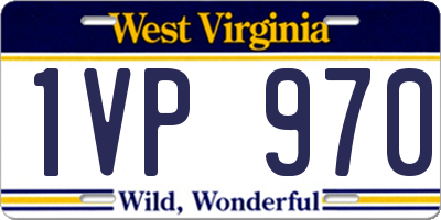 WV license plate 1VP970