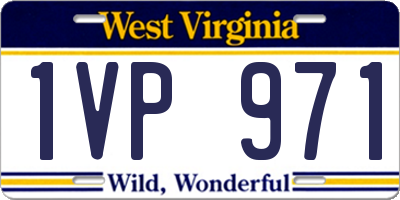 WV license plate 1VP971
