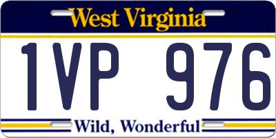 WV license plate 1VP976