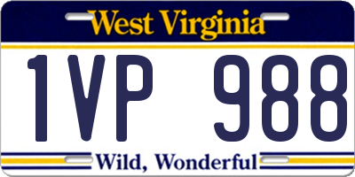 WV license plate 1VP988