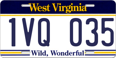 WV license plate 1VQ035