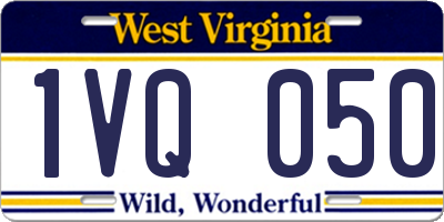 WV license plate 1VQ050