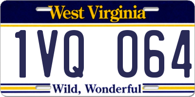 WV license plate 1VQ064