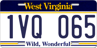 WV license plate 1VQ065