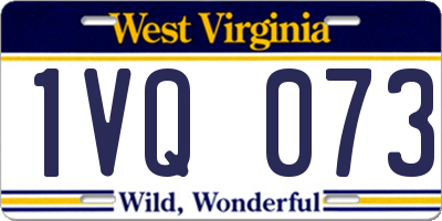 WV license plate 1VQ073