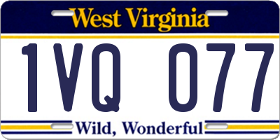 WV license plate 1VQ077