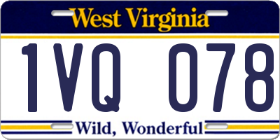 WV license plate 1VQ078