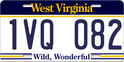 WV license plate 1VQ082