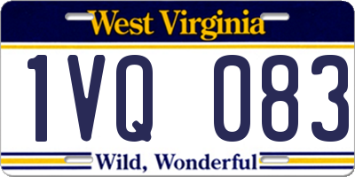 WV license plate 1VQ083