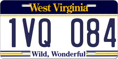 WV license plate 1VQ084
