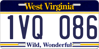 WV license plate 1VQ086