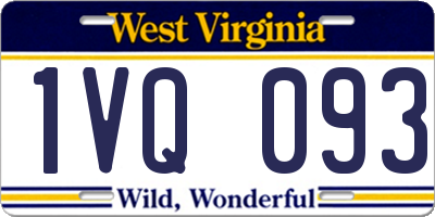 WV license plate 1VQ093