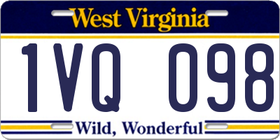 WV license plate 1VQ098