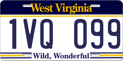 WV license plate 1VQ099