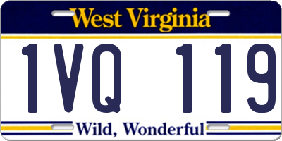 WV license plate 1VQ119
