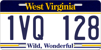 WV license plate 1VQ128