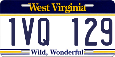 WV license plate 1VQ129