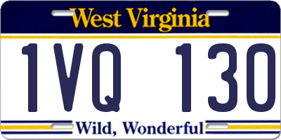 WV license plate 1VQ130