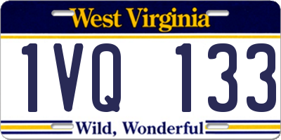 WV license plate 1VQ133