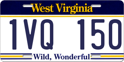 WV license plate 1VQ150