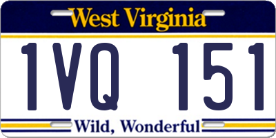 WV license plate 1VQ151