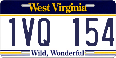 WV license plate 1VQ154