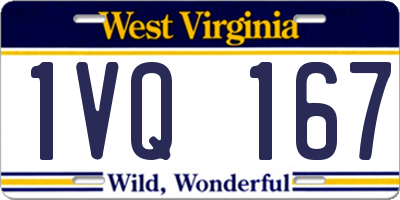 WV license plate 1VQ167