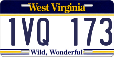 WV license plate 1VQ173