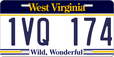 WV license plate 1VQ174