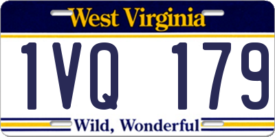 WV license plate 1VQ179