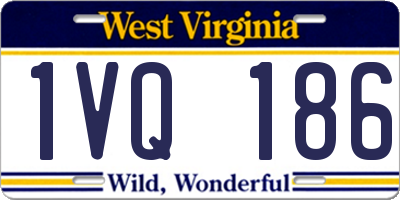 WV license plate 1VQ186