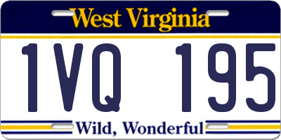 WV license plate 1VQ195