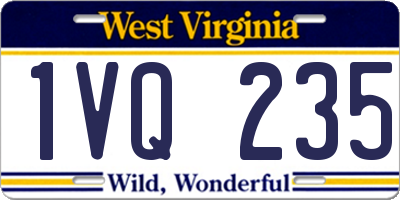 WV license plate 1VQ235