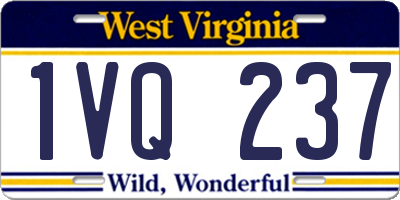 WV license plate 1VQ237