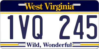 WV license plate 1VQ245