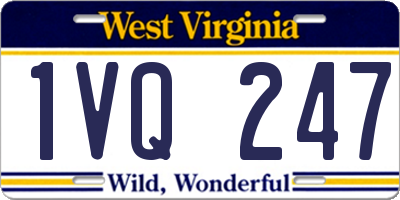 WV license plate 1VQ247