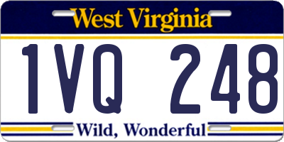 WV license plate 1VQ248