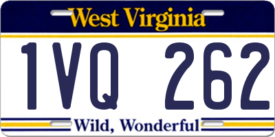 WV license plate 1VQ262