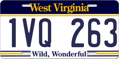 WV license plate 1VQ263